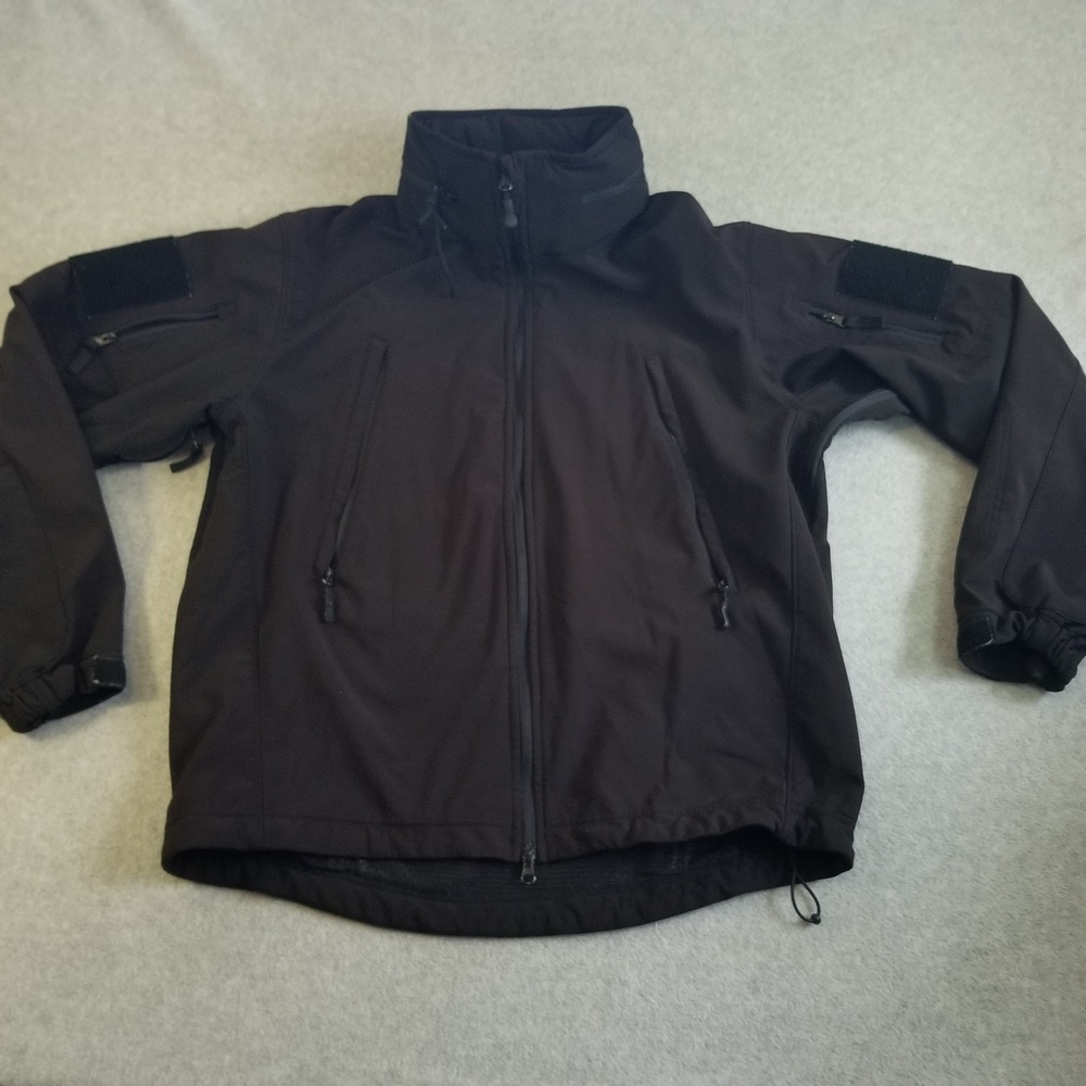 Condor Jacket Mens Extra Large Black Tactical Softshell Fleece Lined Military